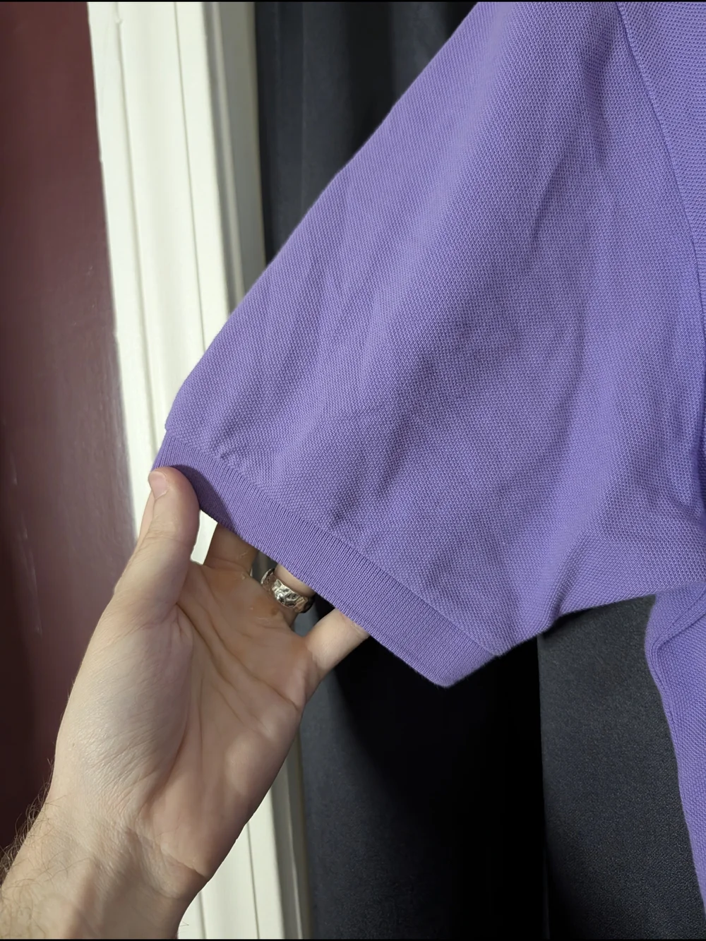 Polo by Ralph Lauren Vintage Lavender Short-Sleeve Polo with Green Pony Logo